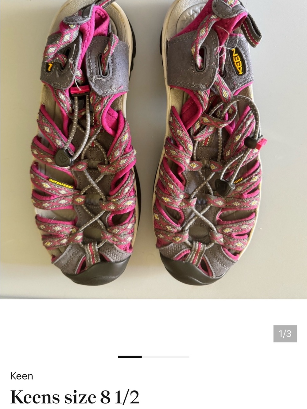 Keen Pink and Gray Women's Sport Sandals